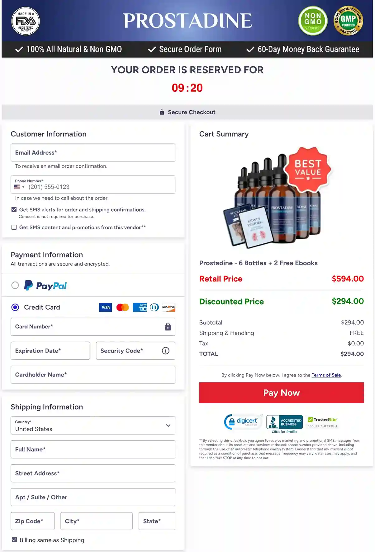 Prostadine Official Secure Order Page